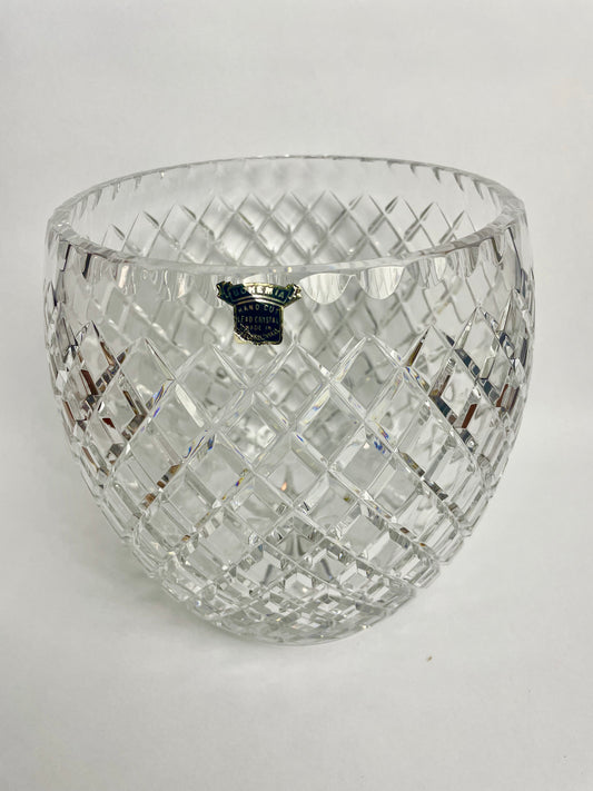 Large, heavy vintage Bohemia Crystal vase