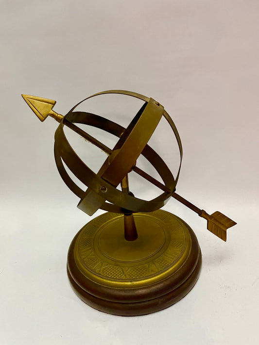Vintage metal armillary sphere