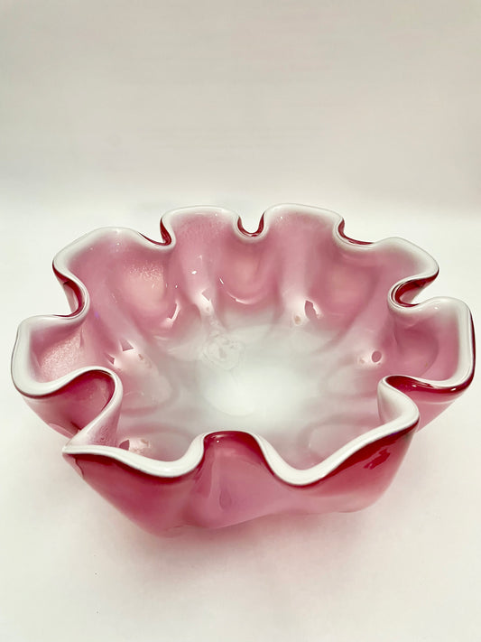 Hand-blown Japanese Art Glass Bowl