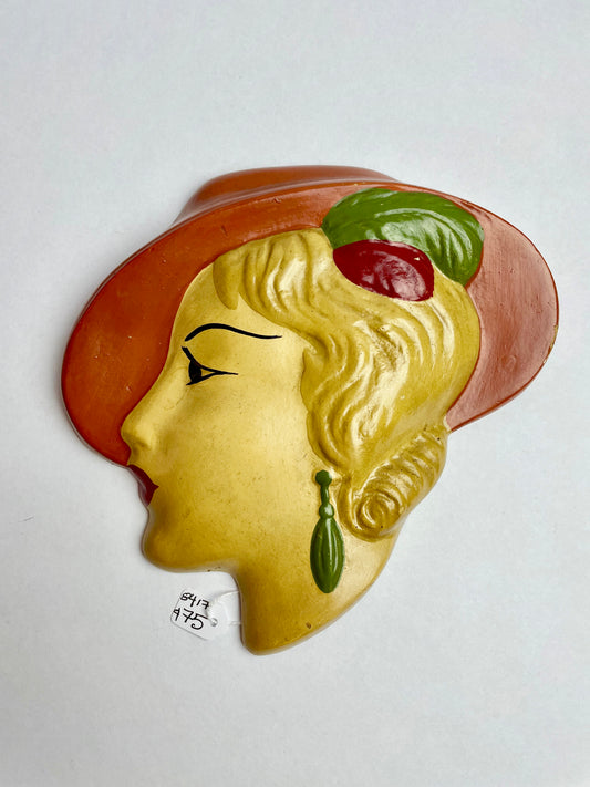 Art Deco Ceramic Wall Head