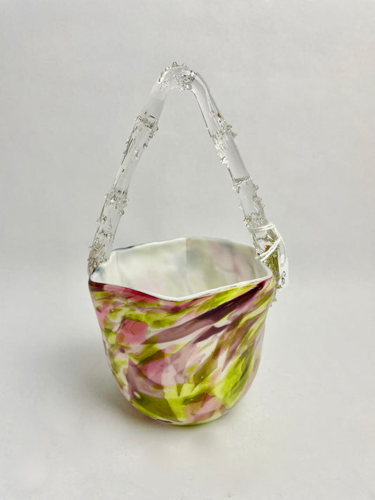 Victorian Art Glass Basket