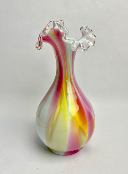 Victorian Candy Swirl Glass Vase