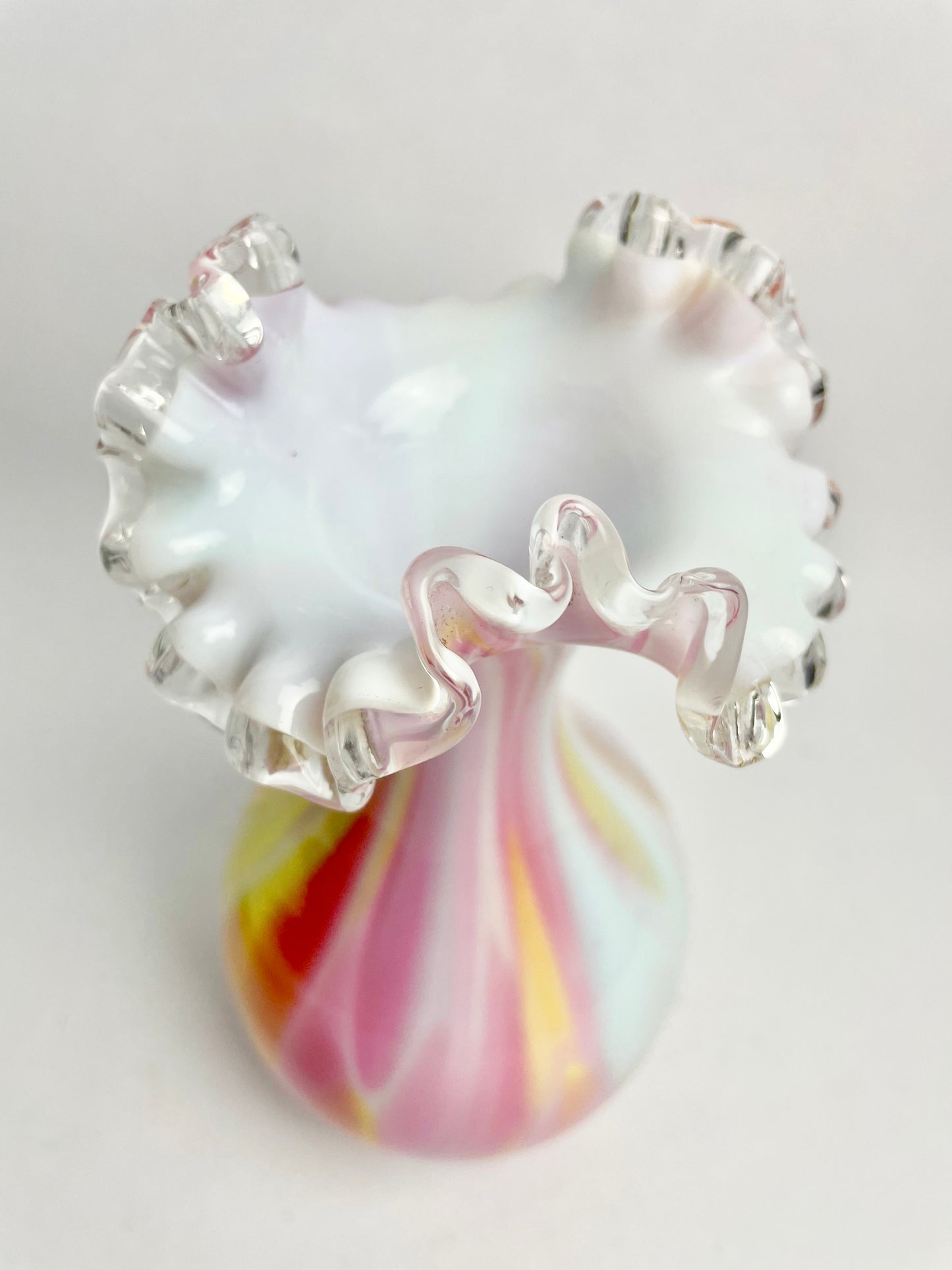 Victorian Candy Swirl Glass Vase