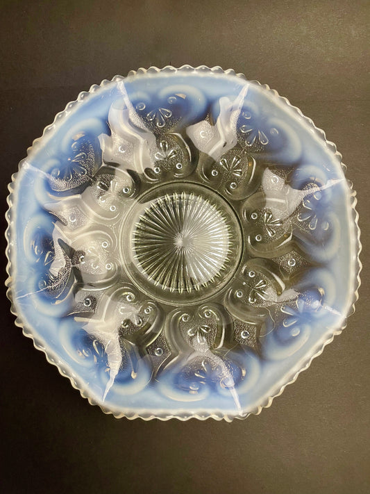 Victorian Vaseline Glass Bowl