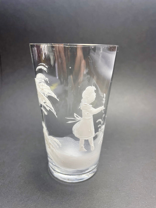 Mary Gregory Glass Beaker