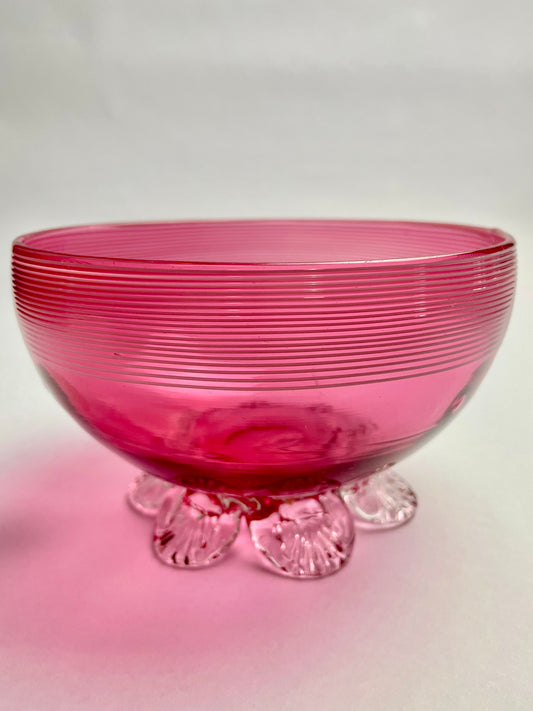 Victorian Cranberry Glass Bowl