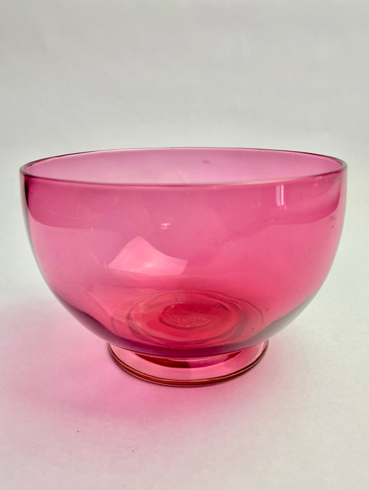 Victorian Cranberry Glass Bowl