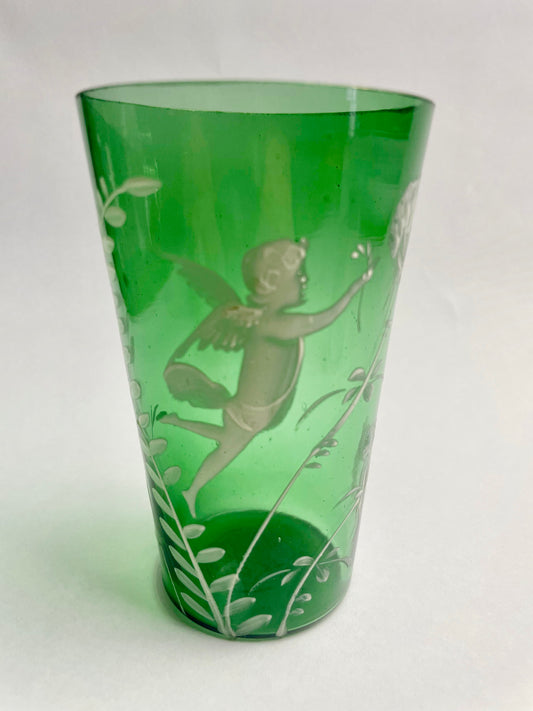 Mary Gregory Glass Beaker