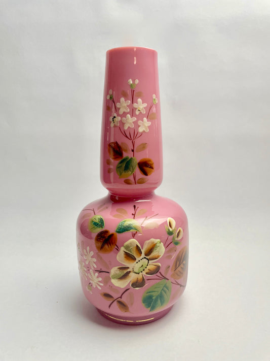 Pink Victorian Hand-painted Vase