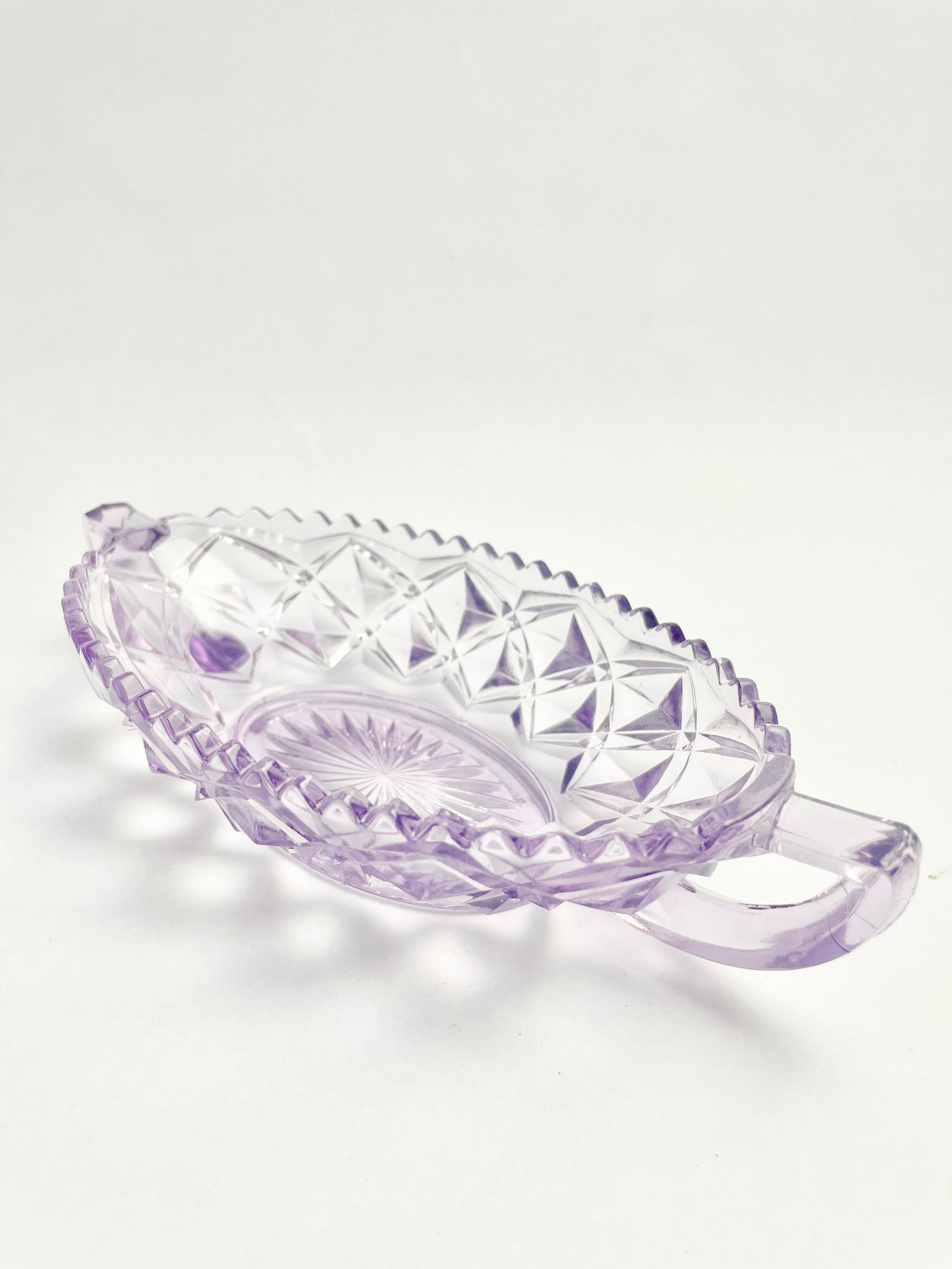 Vintage Amethyst Glass Bonbon Dish