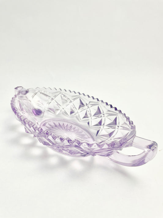 Vintage Amethyst Glass Bonbon Dish