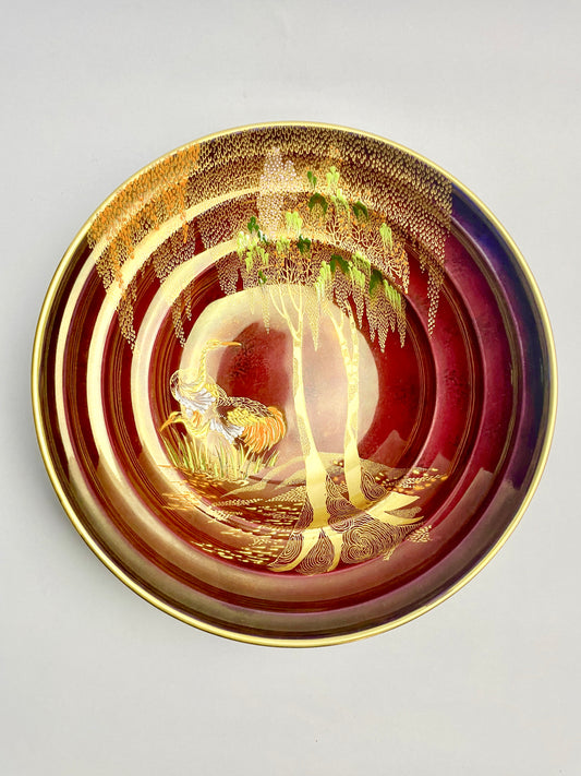 Art Deco Carlton Ware Rouge Royale Hand-painted Bowl