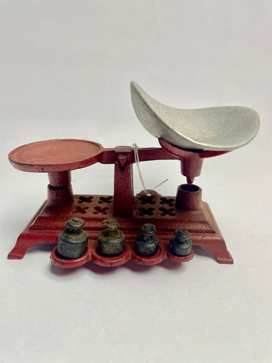 Cast Iron Miniature scales (matchbox not for sale)