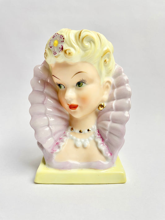 Vintage Ucagco Lady Head Vase