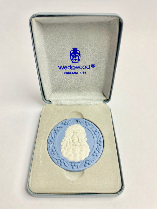 Wedgwood Jasperware Christmas Ornament Santa 1990 #7410