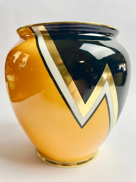 Carlton Ware Lightning Pattern Vase by Violet Elmer c1930