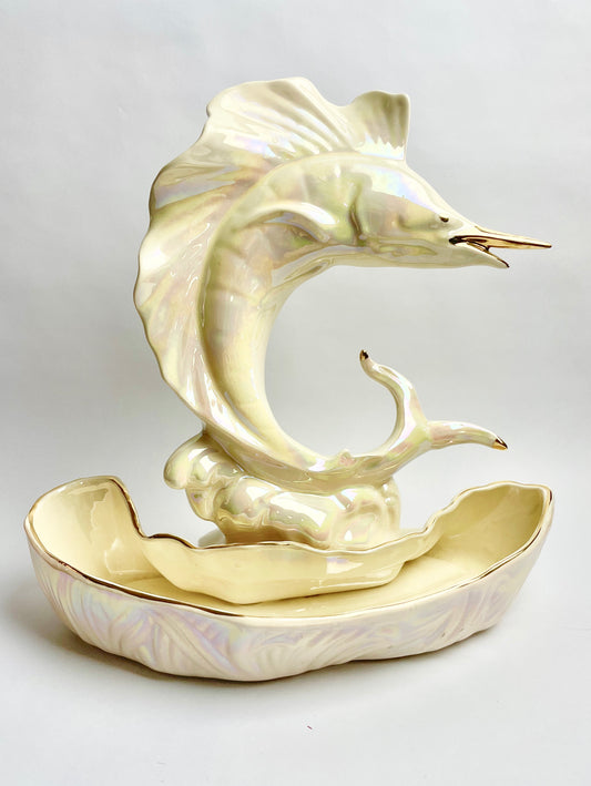 Lane & Co MCM Lustre Ceramic Marlin Planter 1954