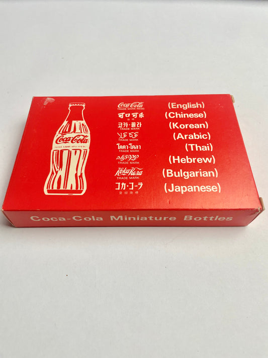Miniature Coke Bottle Collection in eight languages
