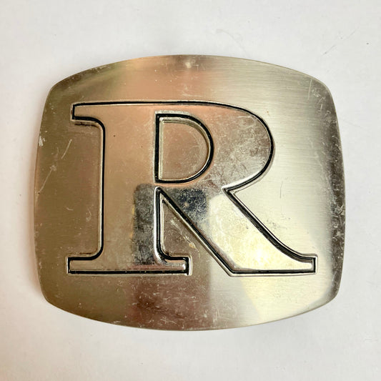 Vintage R Belt Buckle