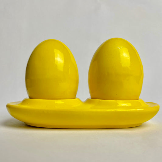 Bright Yellow Egg Salt & Pepper Shakers
