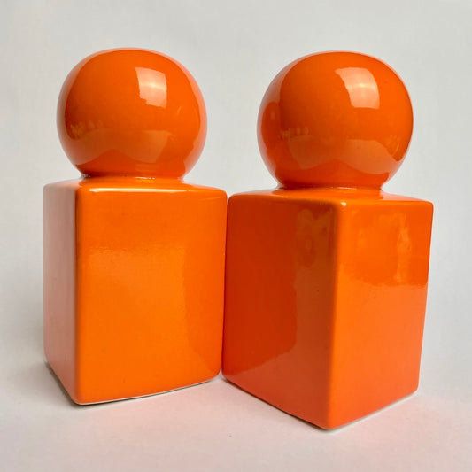 Retro MCM Orange Salt & Pepper Shakers