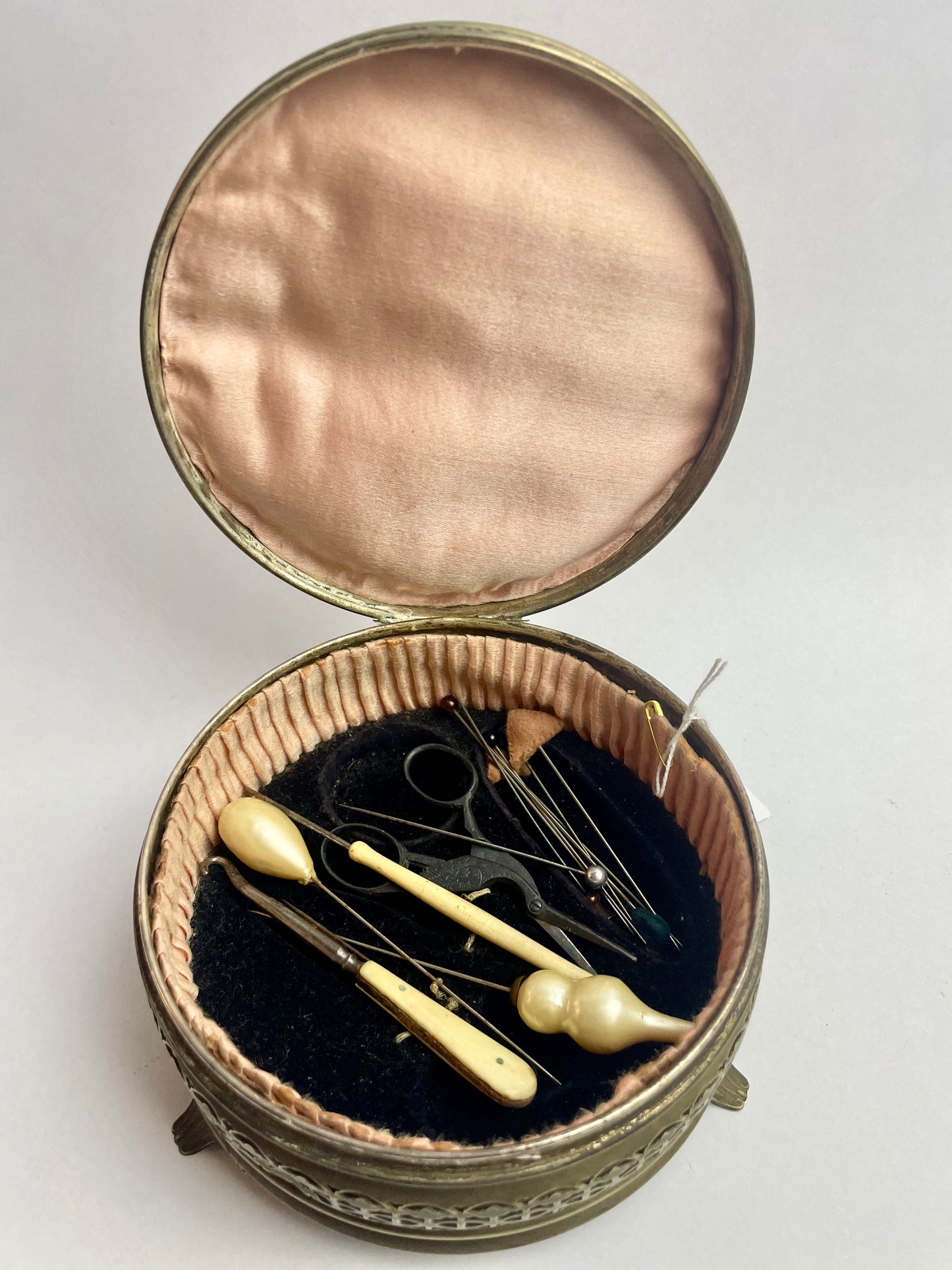 Vintage EPNS Sewing Box with Contents