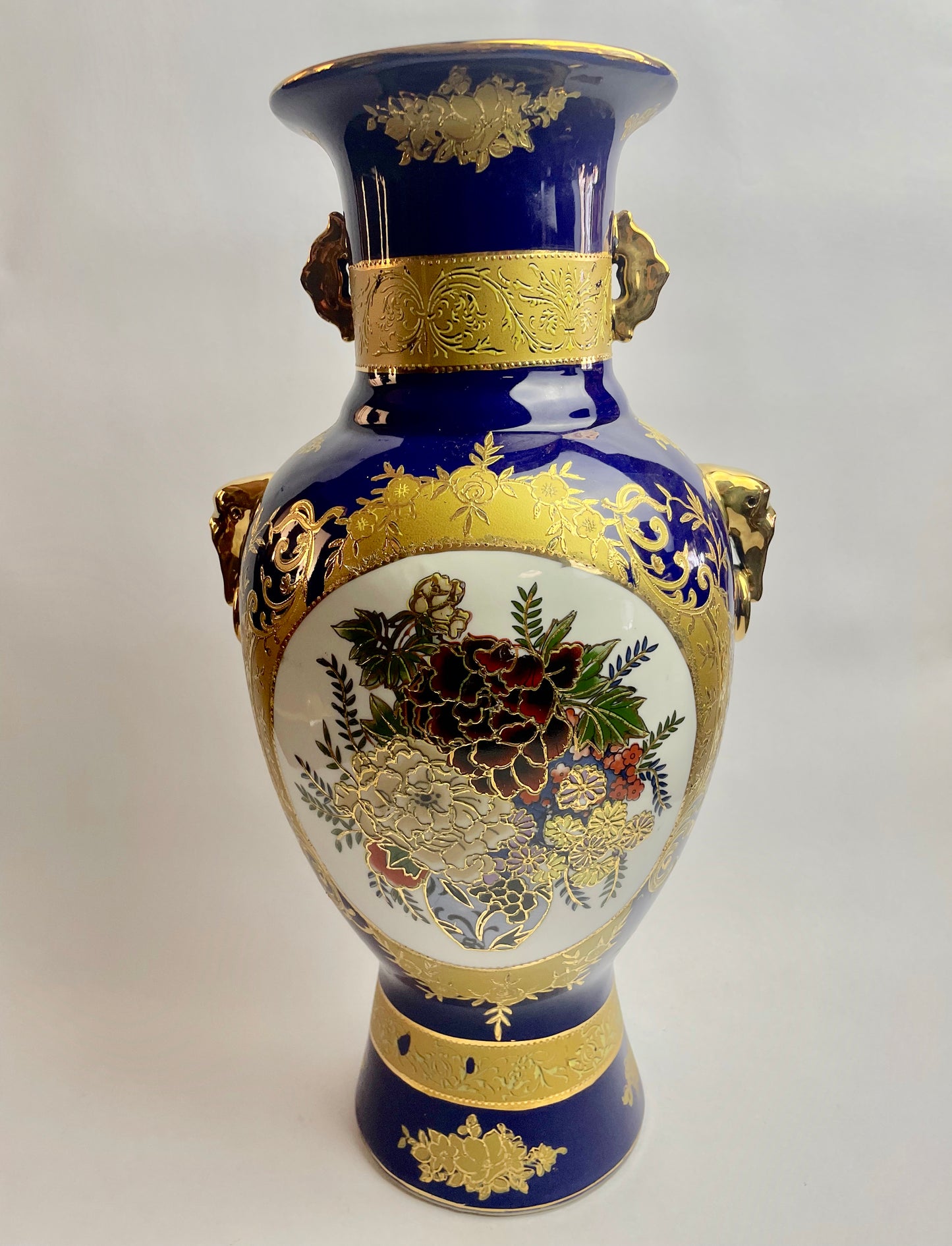 Pair of Large Ornate Gilt Vases