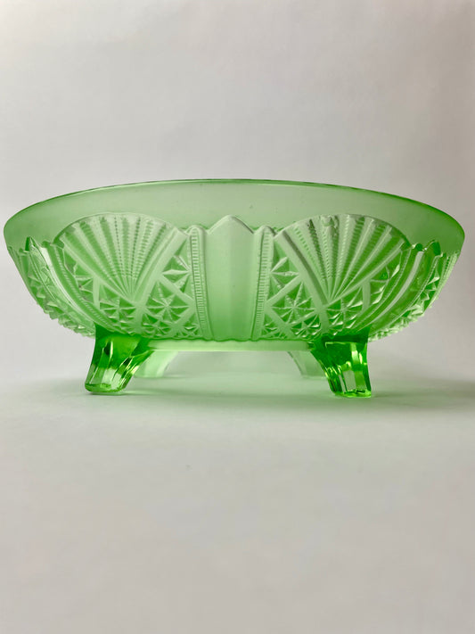 George Davidson & Co. Green Glass Bowl 718