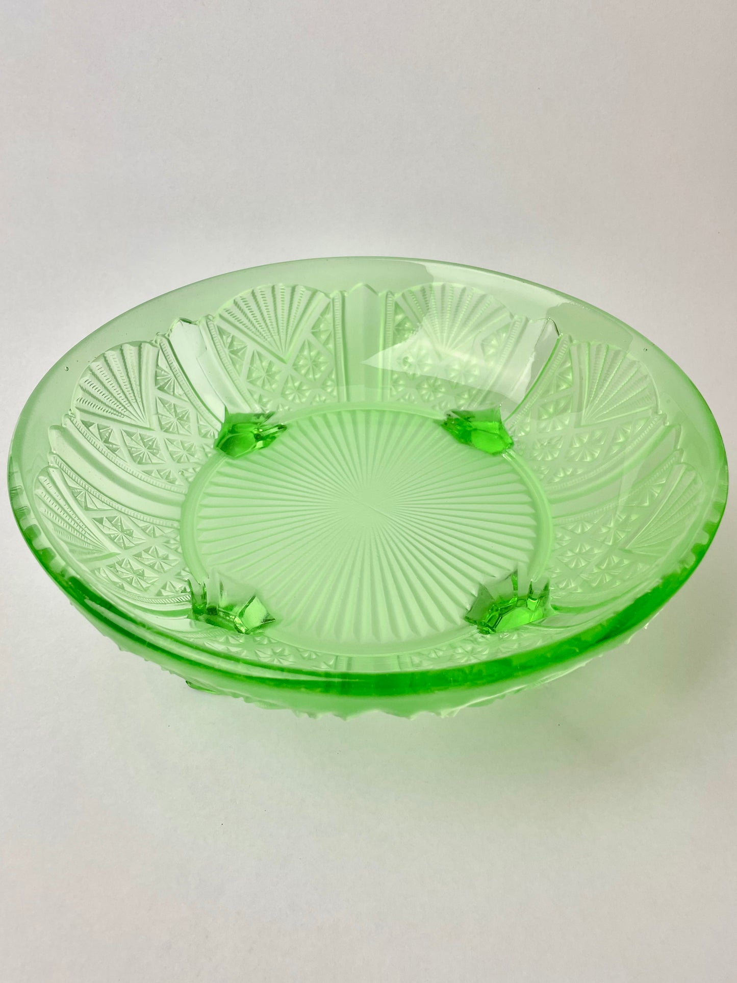 George Davidson & Co. Green Glass Bowl 718
