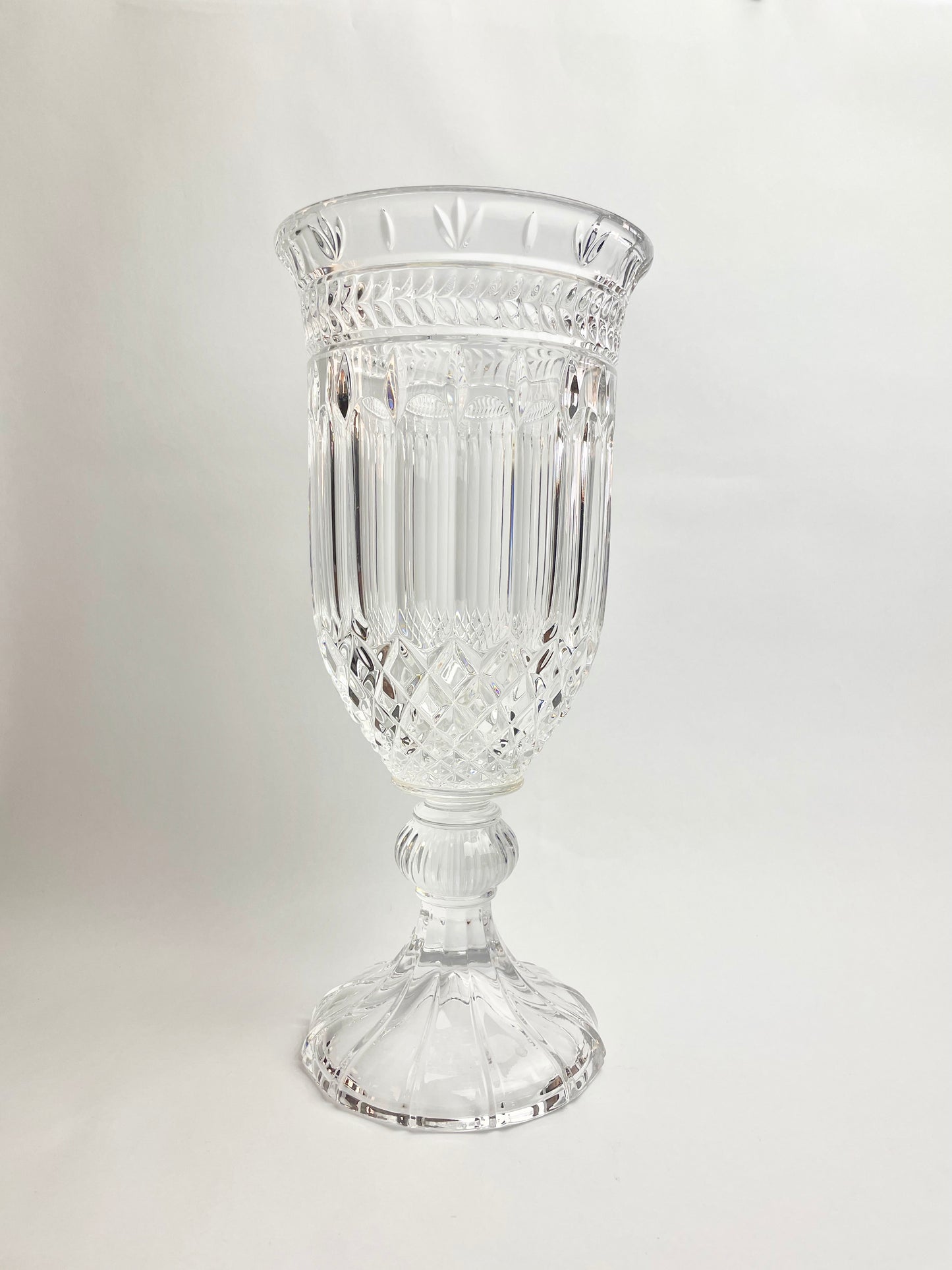 Large 24% Lead Crystal Vase by Shannon Crystal Designs of Ireland