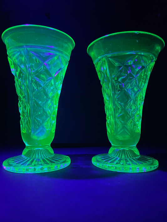 Uranium Glass Vases