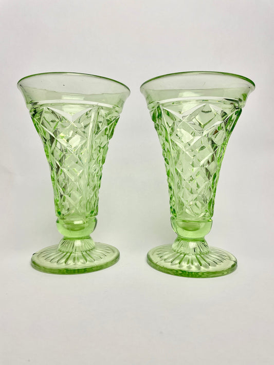 Depression Glass Vases