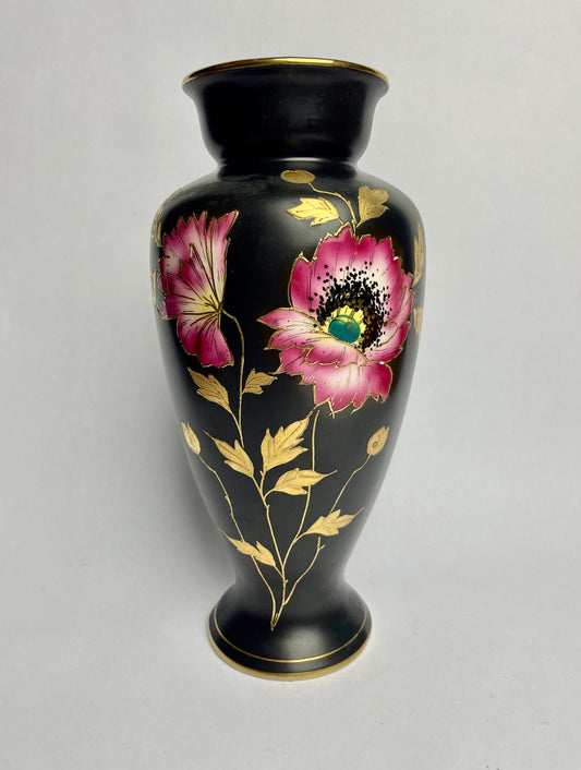 Hand-painted Pair of Falcon Ware Vases