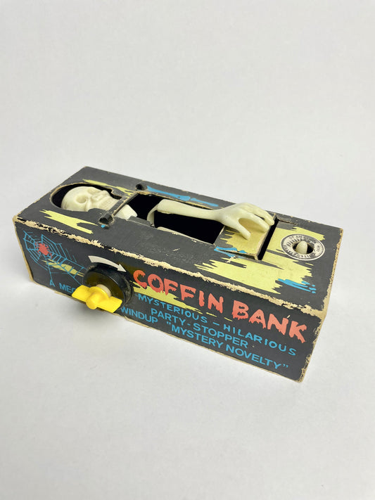 Vintage Coffin Bank Everlast Wind Up Halloween Money Bank Hong Kong
