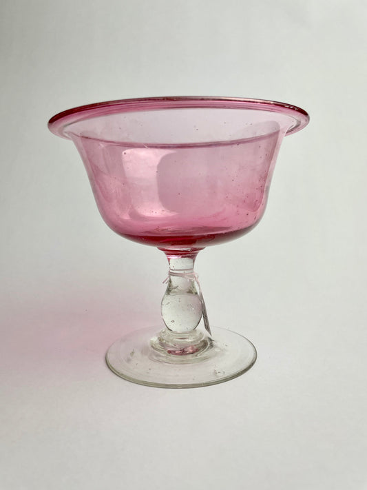 Victorian Cranberry Glass Compote