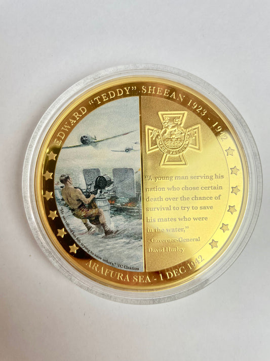 Teddy Sheean VC At Last Golden Proof Coin