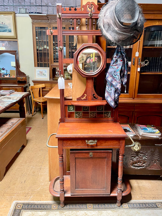 Antique Victorian Oak Hallstand