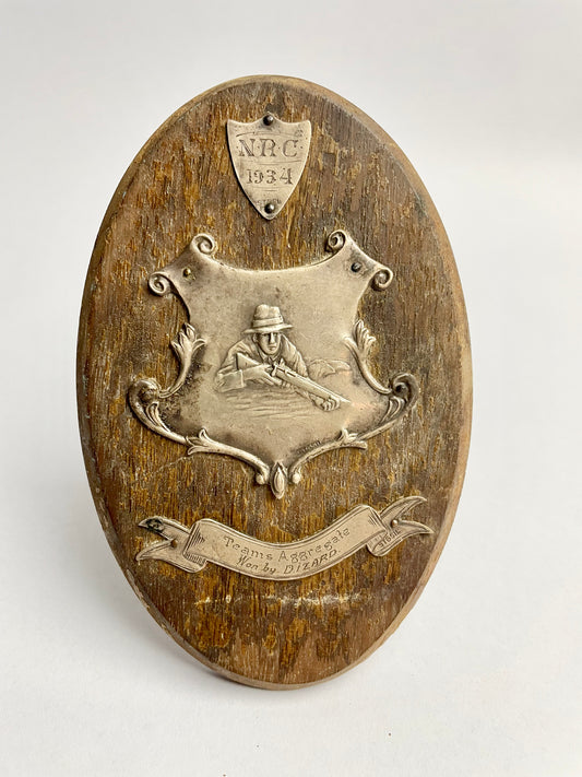 Team shooting trophy plaque 1934 NRC