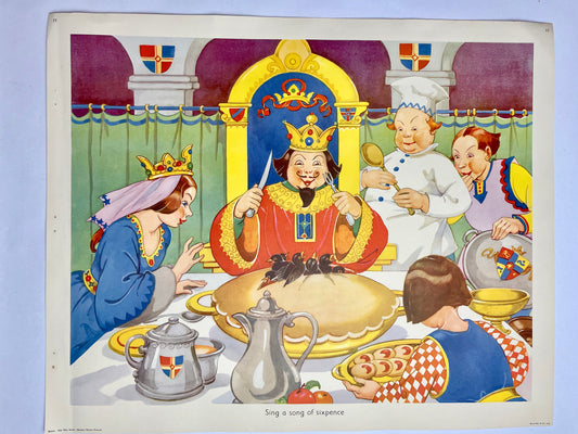 Original Gay Way Nursery Rhyme prints from the 1950s