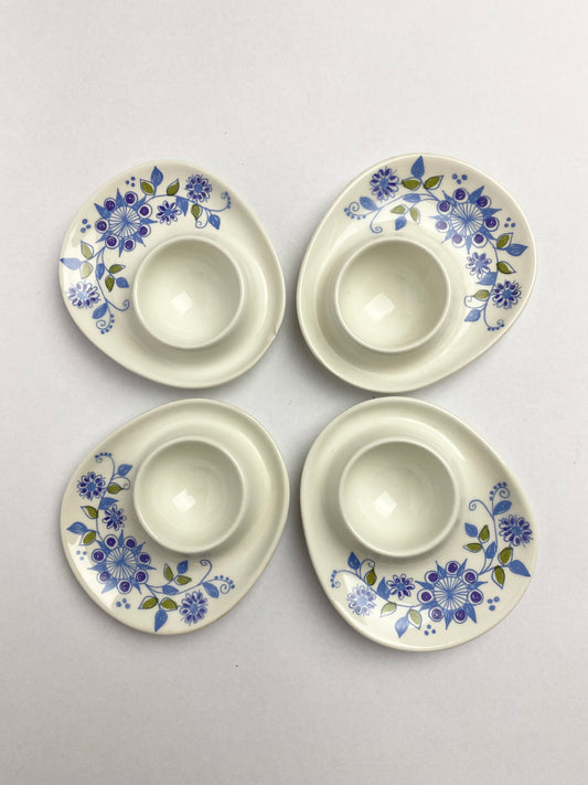 Set of 4 Figgjo Oval Porcelain Egg Cups “Lotte”
