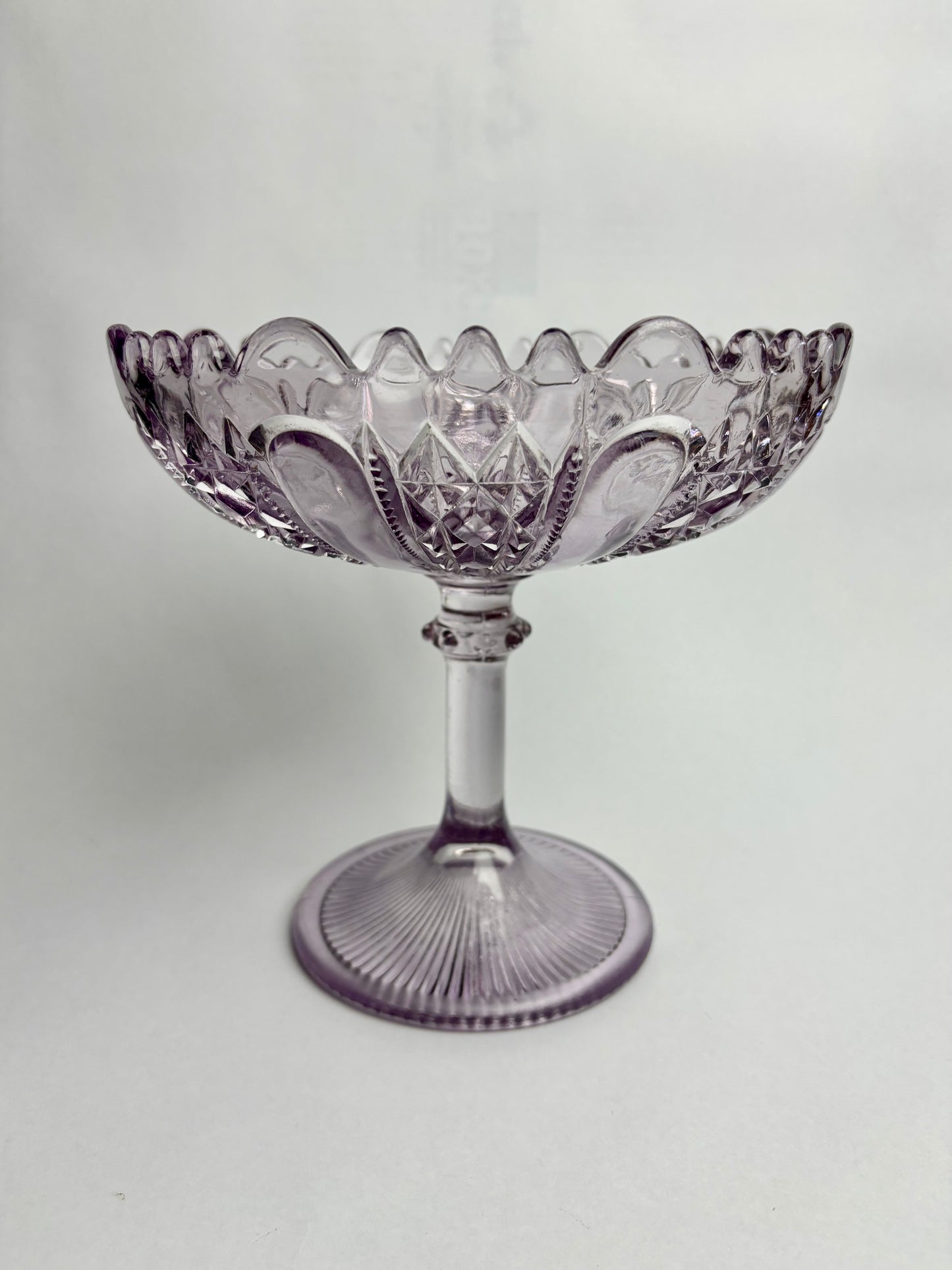 Amethyst Glass Compote