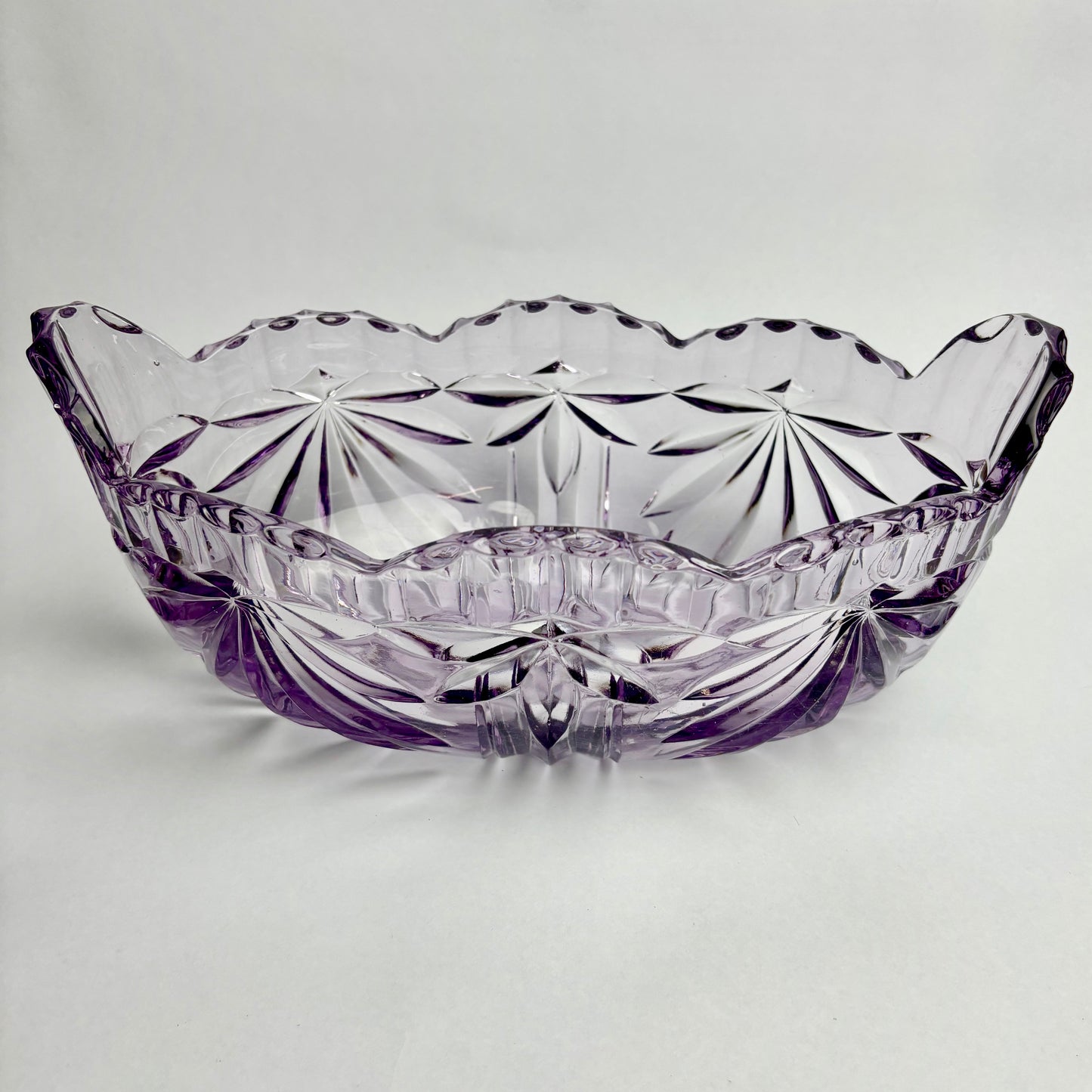 Large Vintage Amethyst Glass Bowl
