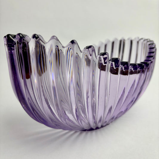 Antique Sowerby Amethyst Glass Fruit Bowl