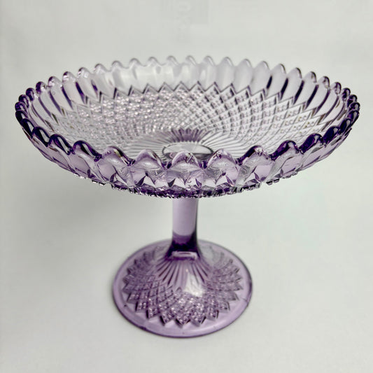 Amethyst Glass Compote