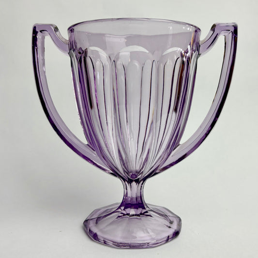 Amethyst Glass Two-Handled Vase