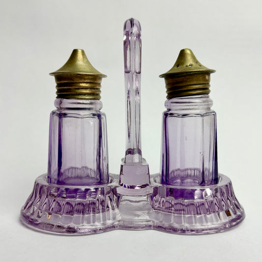 Amethyst Glass Salt & Pepper Set
