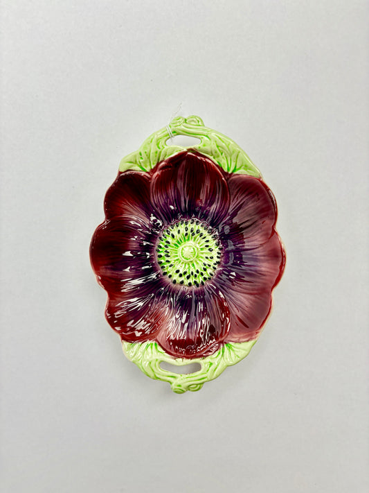 Anemone Majolica Plate by Shorter & Son