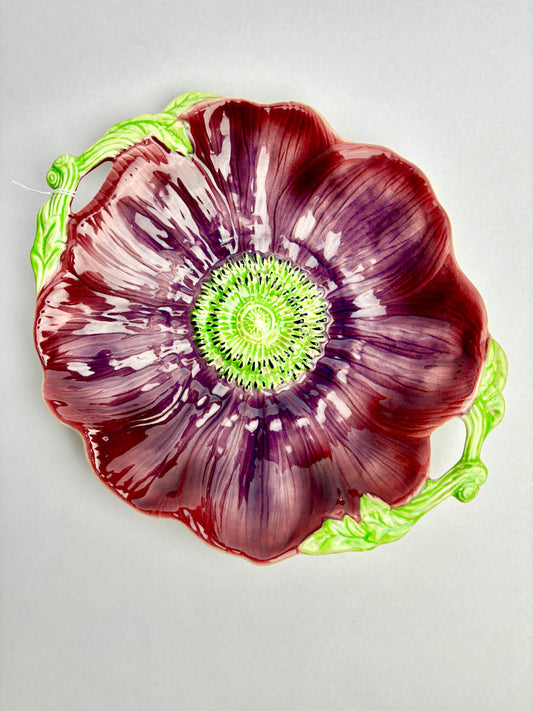 Anemone Majolica Platter by Shorter & Son