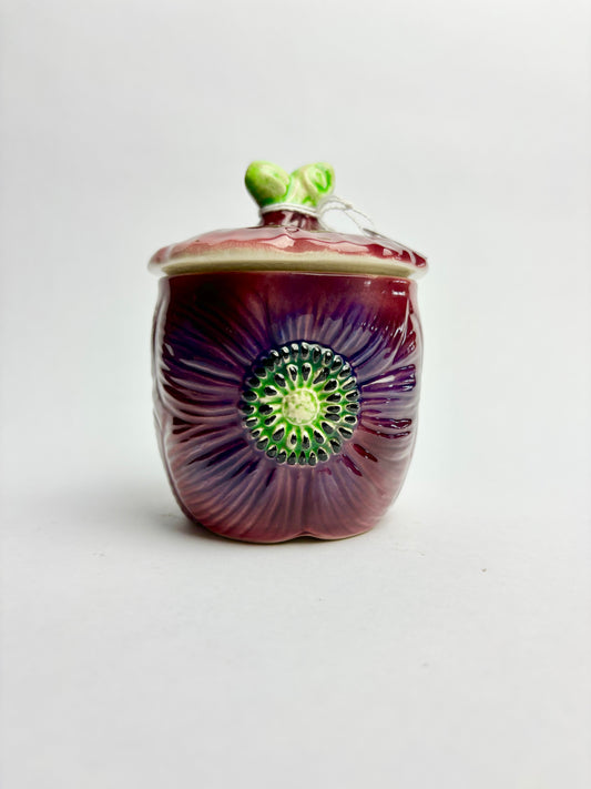 Anemone Majolica Jam Jar by Shorter & Son