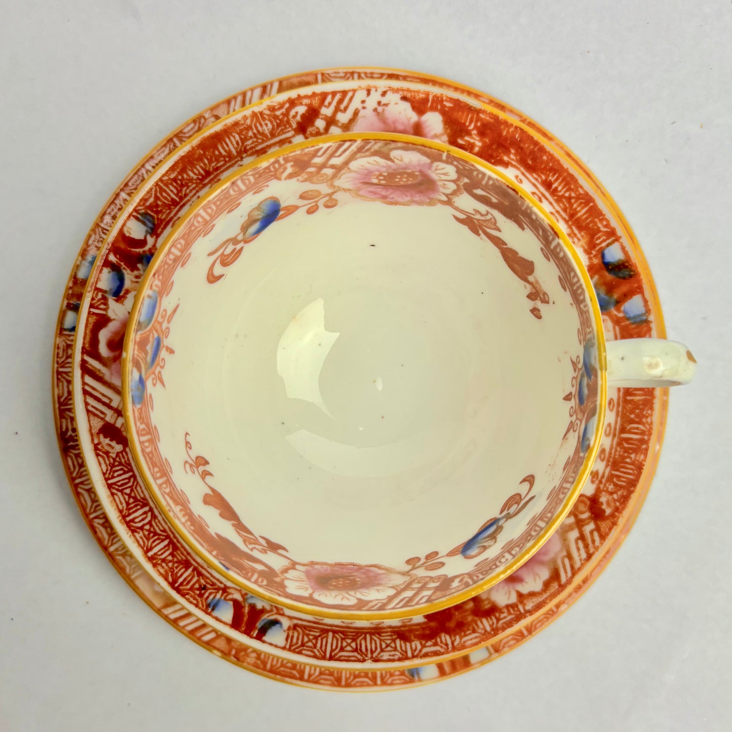 Rare Georgian Hilditch & Sons Chinoiserie 33 piece porcelain tea set